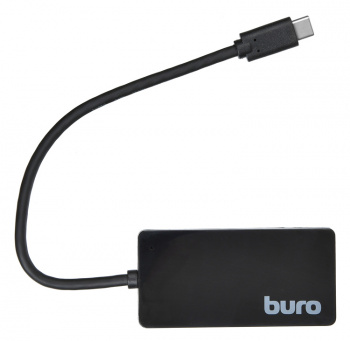 Разветвитель USB-C Buro BU-HUB4-0.2-U3.0 4порт. черный