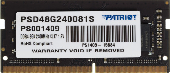 Память DDR4 8GB 2400MHz Patriot  PSD48G240081S