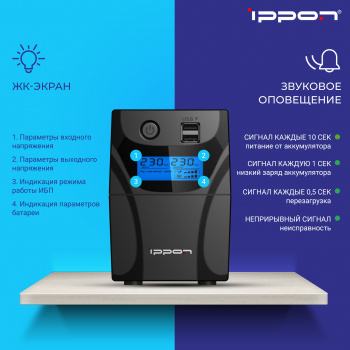 Источник бесперебойного питания Ippon Back Power Pro II Euro 650