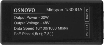 Инжектор PoE Osnovo  Midspan-1/300GA