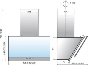 Вытяжка каминная Elikor Рубин S4 60П-700-Э4Д