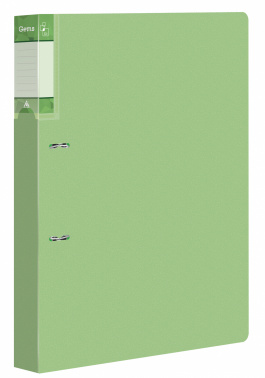 Папка на 2-х D-кольцах Бюрократ Gems GEM0812/2RGRN A4 пластик 0.7мм кор.32мм торц.карм с бум. встав зеленый турмалин