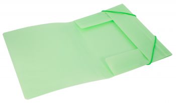 Папка на резинке Бюрократ Gems GEMPR05GRN A4 пластик кор.30мм 0.5мм зеленый турмалин карман для визитки