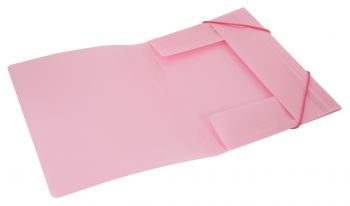 Папка на резинке Бюрократ Gems GEMPR05PIN A4 пластик кор.30мм 0.5мм розовый аметист карман для визитки