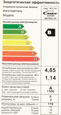 Стиральная машина Candy GrandO Vita GVSW4 364TWHC-07