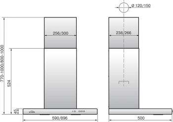 Вытяжка каминная Elikor Квадра 60Н-430-К3Д