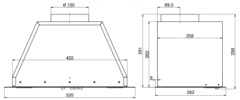 Вытяжка встраиваемая Elikor Flat 52П-650-К3Д