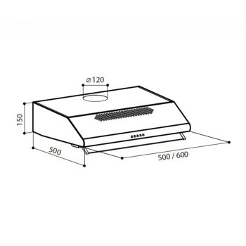 Вытяжка козырьковая Lex SIMPLE 500