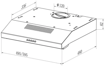 Вытяжка козырьковая Lex S 600 WH