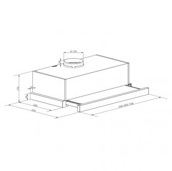 Вытяжка встраиваемая Lex Hubble 500 IX