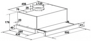 Вытяжка встраиваемая Lex Hubble G 500 WH