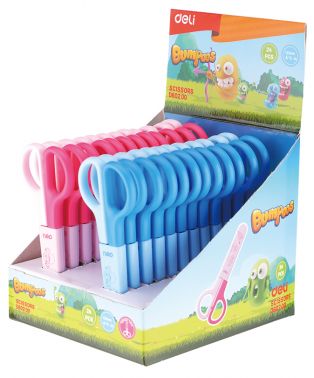 Ножницы Deli ED60200 Bumpees детские 121мм сталь ассорти карт.дисп.