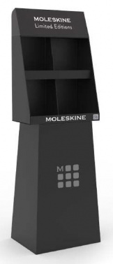 Стенд Moleskine Counter Corrugate демо напольный 50х40х130см картонный (без наполнения)_приз