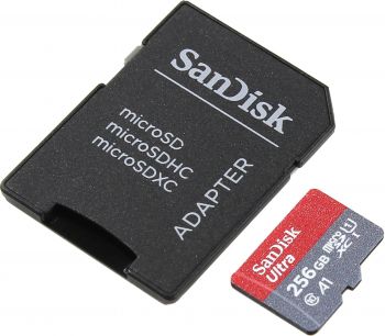 Флеш карта microSDXC 256Gb Class10 Sandisk SDSQUAR-256G-GN6MA