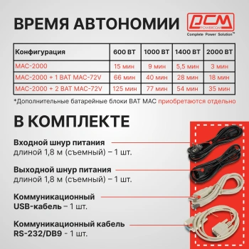 Источник бесперебойного питания Powercom Macan MAC-2000