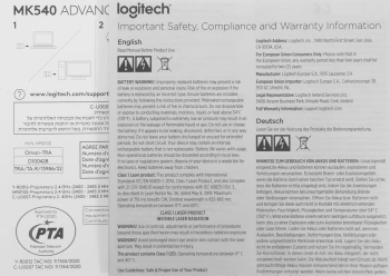 Клавиатура + мышь Logitech MK540