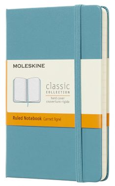 Блокнот Moleskine CLASSIC MM710B35 Pocket 90x140мм 192стр. линейка твердая обложка голубой