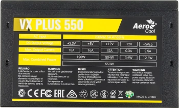 Блок питания Aerocool ATX 550W VX PLUS 550W