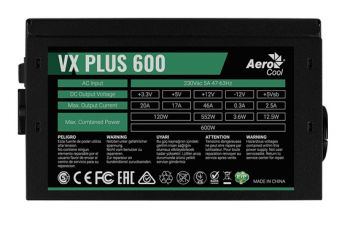 Блок питания Aerocool ATX 600W VX PLUS 600W