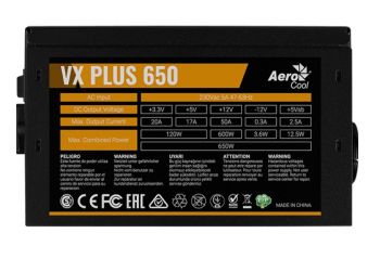 Блок питания Aerocool ATX 650W VX PLUS 650W