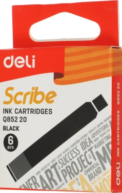 Картридж Deli Scribe для ручки перьевой черный