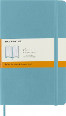 Блокнот Moleskine CLASSIC SOFT QP616B35 Large 130х210мм 192стр. линейка мягкая обложка голубой