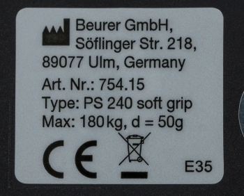 Весы напольные электронные Beurer PS240