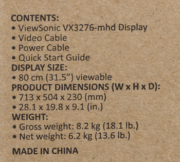 Монитор ViewSonic 32