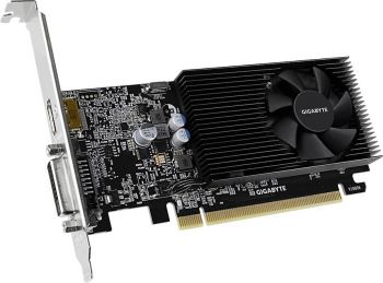 Видеокарта Gigabyte PCI-E GV-N1030D4-2GL NVIDIA GeForce GT 1030 2048Mb 64 DDR4 1177, 2100 DVIx1 HDMIx1 HDCP Ret low profile