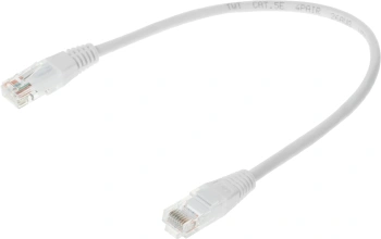 Патч-корд Lanmaster TWT-45-45-0.3-WH UTP RJ-45 вил.-вилка RJ-45 кат.5E 0.3м белый ПВХ (уп.:1шт)