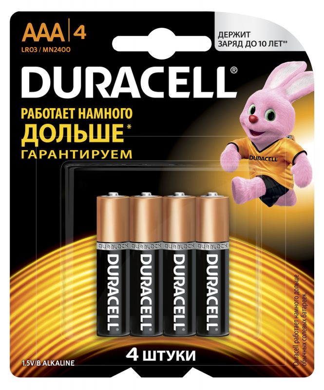 Батарея Duracell Basic CN LR03-4BL MN2400