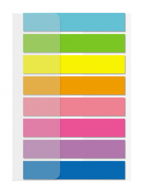 Закладки самокл. пластиковые Stick`n 26073 45x8мм 8цв.в упак. 20лист Z-сложения