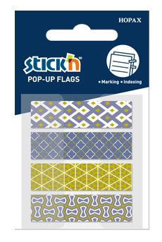 Закладки самокл. пластиковые Stick`n 26084 45x12мм 4цв.в упак. 20лист Z-сложения
