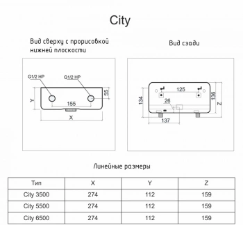 Водонагреватель Thermex City 6500