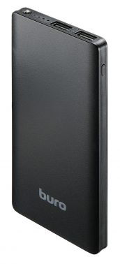 Мобильный аккумулятор Buro RCL-8000-BK 8000mAh 2.1A 2xUSB черный