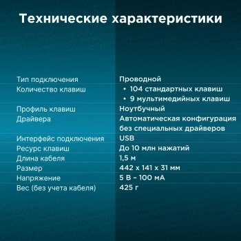 Клавиатура Оклик 480M