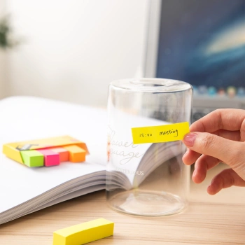 Закладки самокл. бумажные Deli EA11402 50x15мм 5цв.в упак. 100лист европодвес