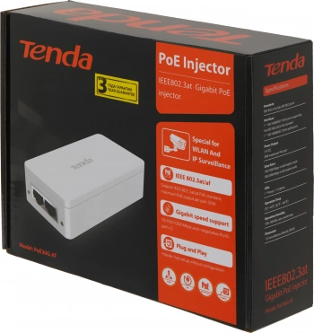 Инжектор PoE Tenda  POE30G-AT