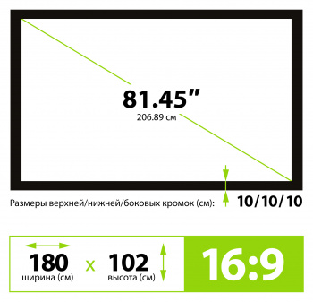 Экран на раме Cactus 81