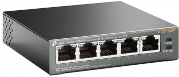 Коммутатор TP-Link TL-SF1005P 5x100Mb 4PoE 58W неуправляемый