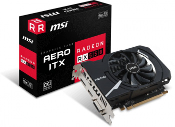 Видеокарта MSI PCI-E 3.0 Radeon RX 550 AERO ITX 4G OC AMD Radeon RX 550 4Gb 128bit GDDR5 1203/6000 DVIx1 HDMIx1 DPx1 HDCP Ret