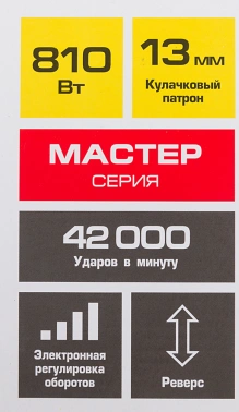 Дрель ударная Зубр ДУ-810 ЭРМ2