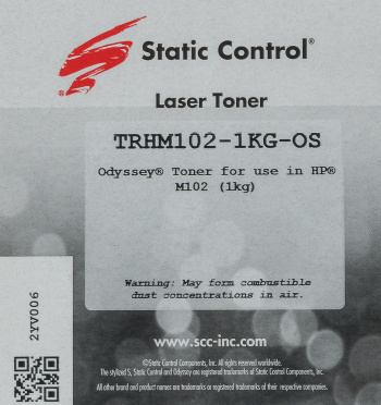 Тонер Static Control TRHM102-1KG-OS