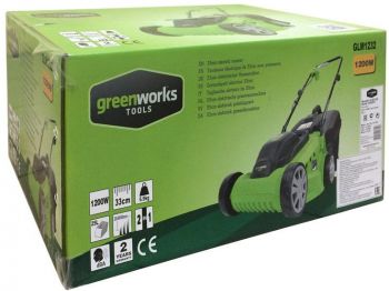 Газонокосилка роторная Greenworks GLM1232
