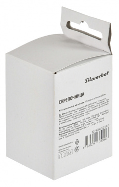 Скрепочница Silwerhof 503001 магнитная с наполнением прозрачный картонная коробка