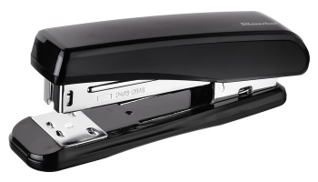 Степлер Silwerhof 24/6 26/6 (30листов) черный 80скоб пластик закрытый/открытый коробка