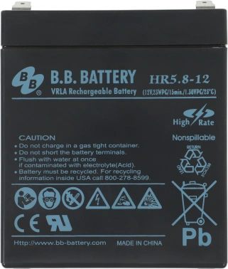 Батарея для ИБП BB HR 5,8-12