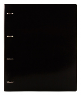 Папка на 4-х D-кольцах Бюрократ Black&White BW0840/4D A4 пластик 0.8мм кор.40мм ассорти