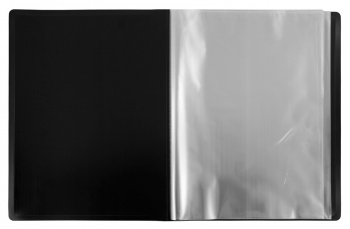 Папка с 20 прозр.вклад. Бюрократ Black&White BWBPV20 A4 пластик 0.8мм ассорти