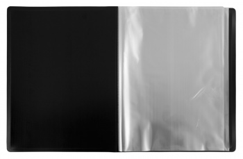 Папка с 20 прозр.вклад. Бюрократ Black&White BWBPV20WT A4 пластик 0.8мм белый/черный